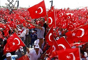 President Erdogan and opposition unite in Turkey rally